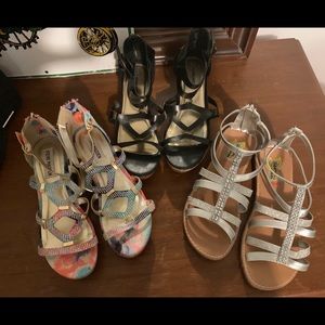 Girls wedge shoes,sandals sz 4